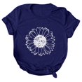 thumbnail image 2 of Women's Summer Sunflower T Shirt Cute Flower Graphic Loose Tees Crew Neck Short Sleeve Casual Tops, 2 of 7