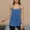 Blue, variant on Women's Tank Tops Stylish Solid Color Built-in Pad Camisole Wireless Integrated Cup Bralette for Outerwear Layering Loungewear Underwear Pajama