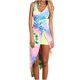 thumbnail image 2 of Vestido estampado de tirantes sin mangas de playa casual de verano para mujer Pompotops qyievc1657, 2 of 9