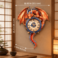 3D Wooden Puzzle Fiery Dragon Clock Model Kit for Adults, 10.08 x 7.24 ...