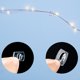 thumbnail image 2 of OOKWE 1 Juego de Ganchos de Pared Transparentes Impermeables y Anti-Daños con Tiras Autoadhesivas, Mini Guirnalda de Luces, Organizador de Clips para Colgar, 2 of 8