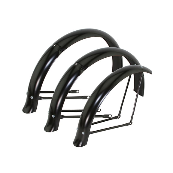 Bike 20 Flared Adjustable Conversion Kit Fender Set Black.