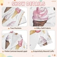 thumbnail image 4 of FORMRS Kids Short Sleeve Top and Pants Pajama Set Unisex Satin 2-Piece Sleepwear, Sizes 13-14Y, Ice Cream Pattern, 4 of 8