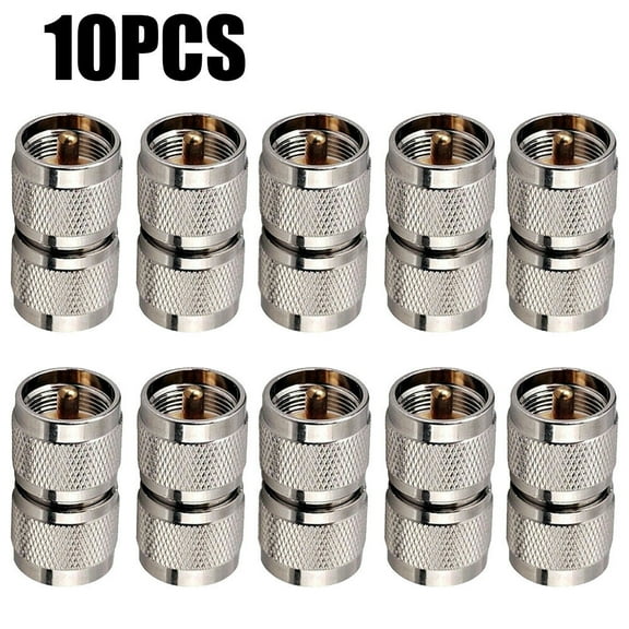 10PCS UHF male plug PL-259 PL259 to UHF male Straight RF Coaxial Connector Adapter