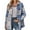Blue, variant on up to 60% off Gifts 2023 Plaid Jacket for Women Woolen Jacket for Women Loose Button Down Pocket Hooded Shacket Outerwear Long Sleeve Casual Flannel Shirts Coat Winter Plaid Jacket