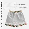 thumbnail image 3 of FORMRS Boys Swim Trunks Quick Dry Mesh Liner Boardshorts Sizes XS-XL, Red Christmas Poinsettia, 3 of 7