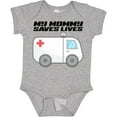 thumbnail image 3 of Inktastic My Mommy Saves Lives Ambulance Boys or Girls Baby Bodysuit, 3 of 5