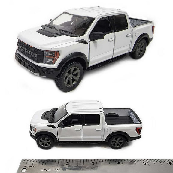 Kinsmart 5" Die-cast: 2022 Ford F-150 Raptor (White) 1/46 Scale