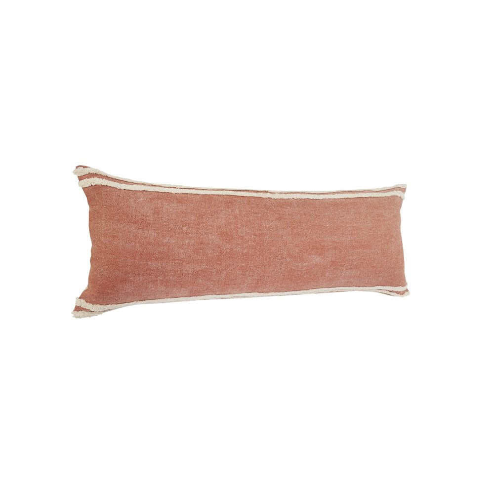 LR Home Soft Striped Cinnamon Lumbar Throw Pillow