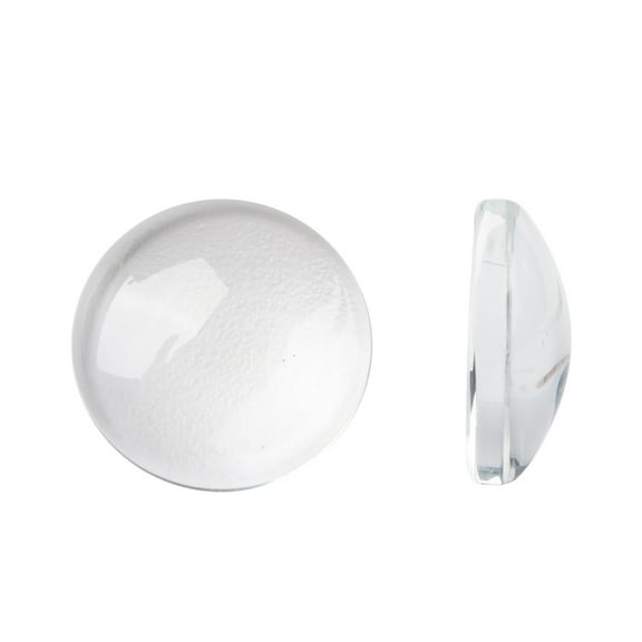 Transparent Glass Cabochons Clear Dome Cabochon for Cameo Photo Pendant Jewelry Making Clear 13.5~14x4mm