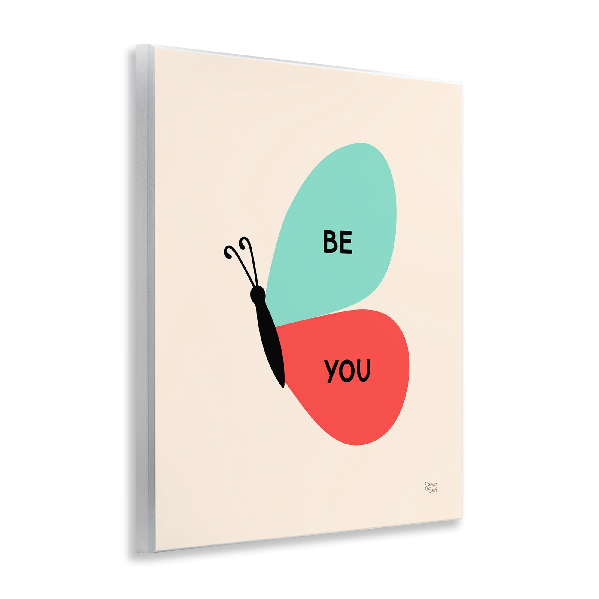 Stupell Industries Be You Simple Butterfly Animals Painting Unframed Art Print Wall Art, 11 x 14