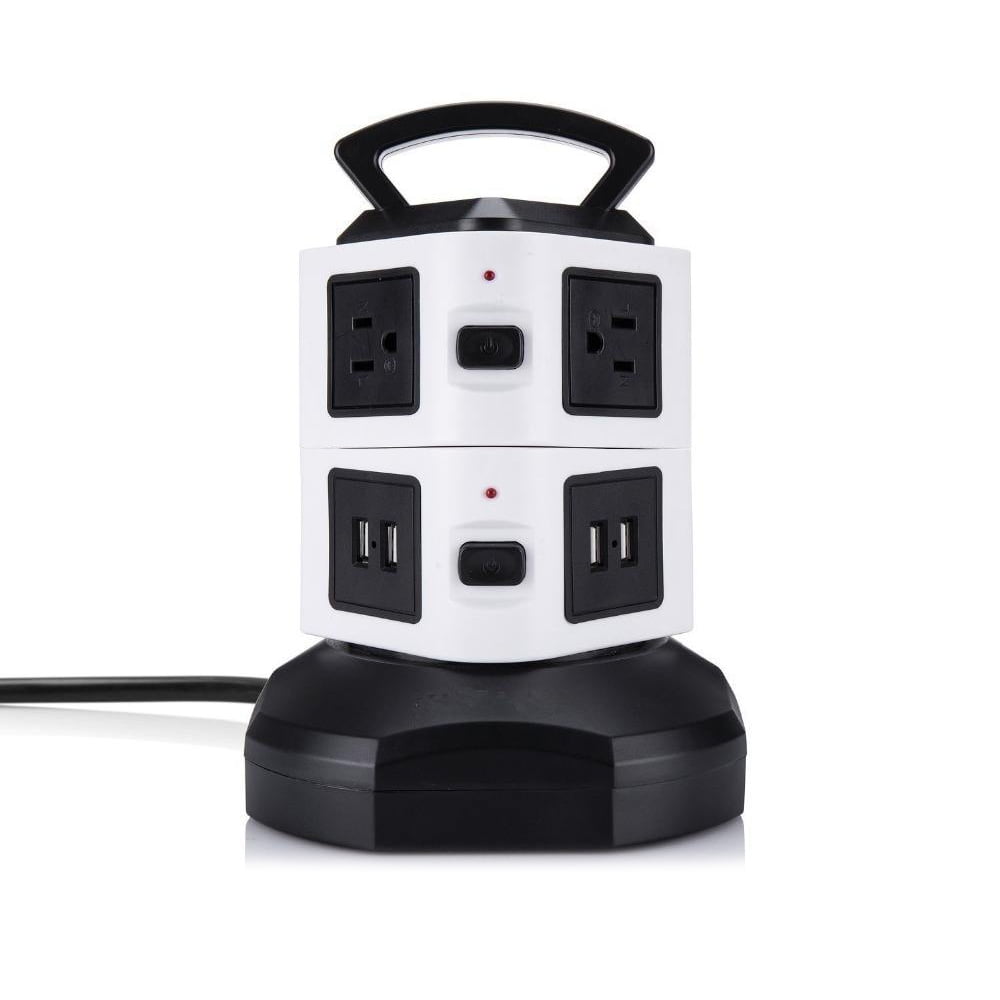 Power Strip Tower, 2500W 10A Surge Protector Electric Charging Station