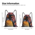 thumbnail image 2 of Xecao Abstract Pattern Penguin Pattern Sports Drawstring Backpack - String Swim Gym Bag with Wet Proof Pocket for Women&Men-Small, 2 of 6