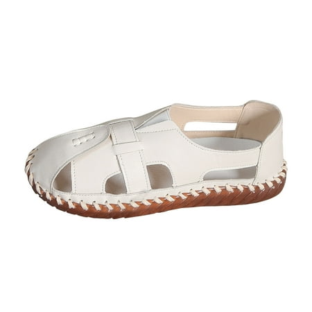 

GEZHEN Women s Round Toe Thick Sole Casual European And American Style Large Size Sandals Summer Fashion Hollow Out Head Shoes Comfortable Shoes Non Slip Low Top Platform Shoes