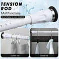 thumbnail image 2 of wqlpp-White Tringle à Rideau de Douche Réglable Sans Perçage, 42 à 72 Pouces, Noir, pour Fenêtres, Salle de Bain, Placard, 2 of 4