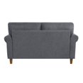 thumbnail image 4 of Lexicon Kinsale Fabric Upholstered Love Seat with roll arms in Dark Gray Color, 4 of 8