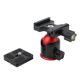 thumbnail image 1 of Cabezal de bola aleación de aluminio con orificio para tornillo de 1/4 pulg Gran durabilidad Cabezal de bola de 0-90 para cámaras SLR para otros equipos para luces LED para ANGGREK Otros, 1 of 8