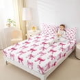 thumbnail image 3 of Erosebridal Pink Princess Bowknot Bed Sheets For Girls,Cartoon Bow Kids King Sheets 4 Pieces, 3 of 6