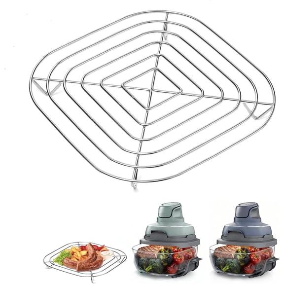Stainless Steel Grill Rack for Ninja Crispi 4Qt Air Fryer FN101 – SUS304 Food-Grade, Stackable Second Tier, Dishwasher Safe