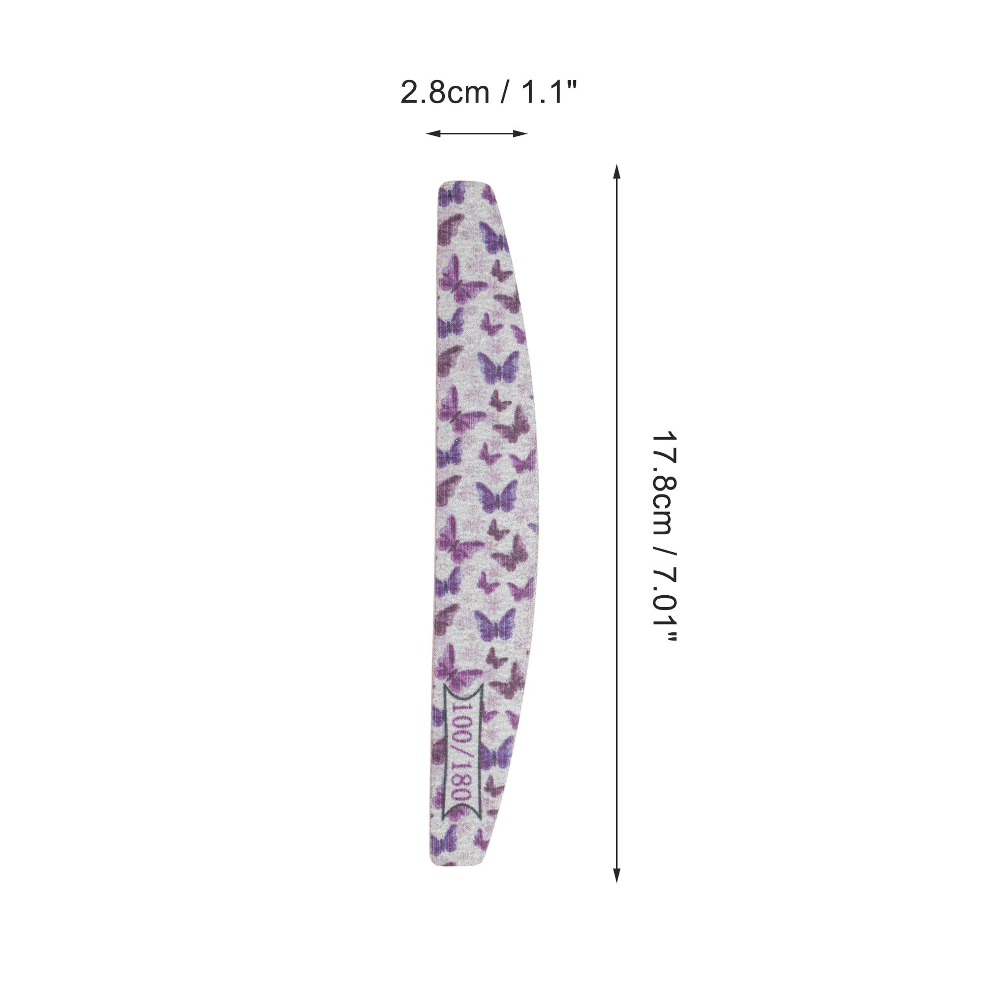 Unique Bargains Half-moon HD-001 Nail Files 5 Pcs Colorful [Half-moon HD-008]