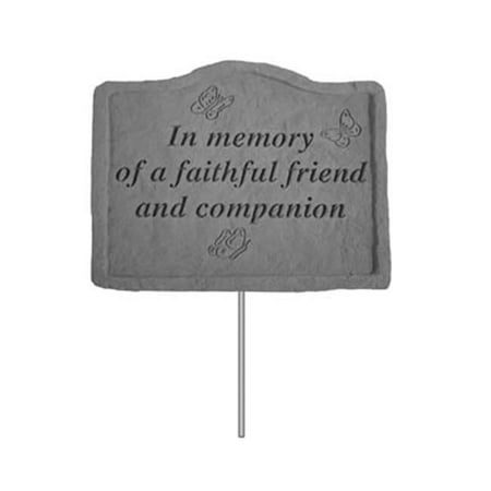 Kay Berry 02101 Garden Stake- in Memory of A Faithful Friend