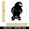 thumbnail image 2 of Curious Crow Raven Tilting Head Self-Inking Rubber Stamp Ink Stamper - Dry Pad (No Ink) - Mini 1/2 Inch, 2 of 7