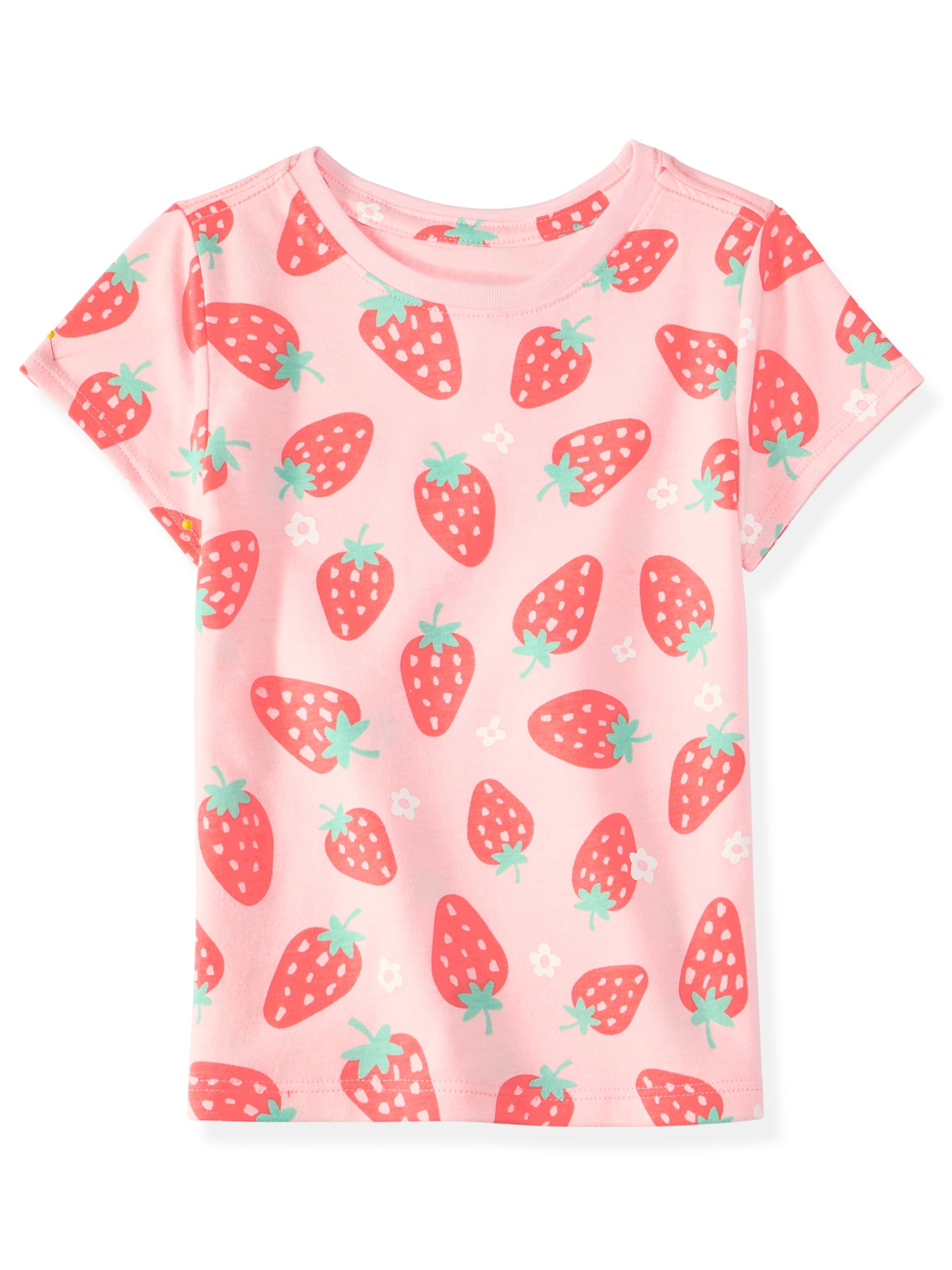 Garanimals Newborn, Baby & Toddler Girl Cotton Short-Sleeve Graphic T-Shirts, 3-Pack, Sizes 0-6T