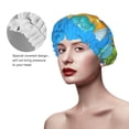thumbnail image 2 of Kdxio Submarine And Landscape Print Shower Cap for Women,Elastic and Reusable,Double Waterproof Layers Bathing Hat, 2 of 6