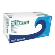Boardwalk Disposable General-Purpose Nitrile Gloves, Medium, Blue, 100/Box -BWK380MBX