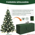 thumbnail image 6 of ASTRAEA Christmas Tree Storage Bag, Heavy Duty Durable Xmas Tree Storage Box with Zipper & Handles for 9FT Artificial Trees, Green, 6 of 9