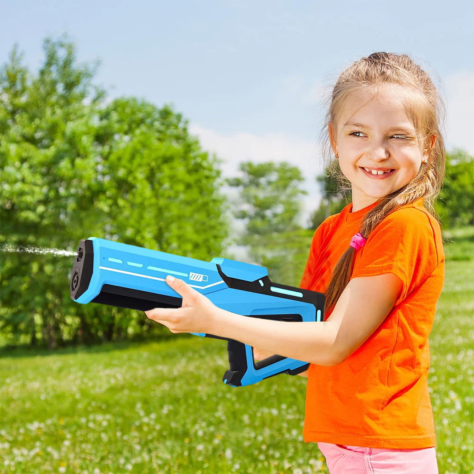 Electric Automatic Water Blaster with Continuous Firing Action - High Pressure Water Gun for Outdoor Summer Fun and Water Battle Games with Strong Spray for Exciting Play Sessions