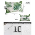 thumbnail image 3 of Pack of 2 Outdoor Lumbar Pillow Covers 11x16 Inch, Summer Tropical Waterproof Throw Pillow Covers Set, Farmhouse Botanical Leaves Wooden Indoor&Outdoor Decorative Cushion Cases for Patio Porch Car, 3 of 7