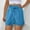 Blue, variant on Zpanxa Linen Shorts for Women, Fashion Solid Color Shorts with Elastic Waistb Drawstring Side Pockets for Casual Wear Black XL