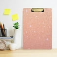 thumbnail image 6 of 12.5"x9" Pink Gold Glitter Clipboards, Standard A4 Letter Size Nursing Clipboard with Low Profile Metal Clip Decorative Clip Board for Office Supplies,Gold, 6 of 7