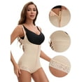 thumbnail image 3 of Unique Bargains Front Zipper Tummy Control Full Bodyshaper Beige M, 3 of 6