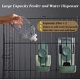 thumbnail image 3 of WOVTE 35oz Hanging Automatic Pet Food Water Dispenser, Auto Gravity Pet Feeder and Waterer Set, Cage Cat Food Bowl Dog Feeding Station for Puppy and Kitten Rabbit Chinchilla  (Green), 3 of 4