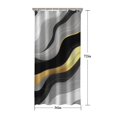 thumbnail image 5 of Black White Gold Marble Pattern Shower Curtain 36"x72" ,Bathroom Decorative Shower Curtains Set with 12 Hooks,Modern Waterproof Washable Shower Curtain, 5 of 6