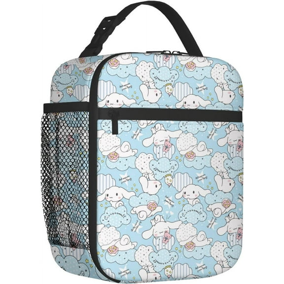 Cinnamoroll Insulated Lunch Bag Women Tote Bag, Cute Lunch Box Reusable Thermal Lunch Boxes for Women Gilrs (Color-1, One Size)