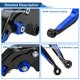 thumbnail image 4 of Palancas de freno y embrague cortas y largas para Yamaha MT-07 2014-2022, ajustables en 6 posiciones, palanca de freno de motocicleta de aleación de aluminio, cabeza negra, mango azul, 4 of 6