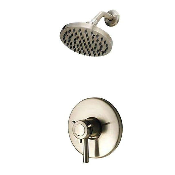 Pfister G89 7tuk Thermostatic Shower Systems 1 Handle Shower Faucet Trim Kit In Brushed Nickel Walmart Com Walmart Com