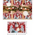 thumbnail image 5 of Christmas Placemats Set of 6 Snowman Table Mats, Xmas Tree Winter Holiday Seasonal Holiday Outdoor Dining Table Place Mats for Home Party Decoration(Red and White, 12"x18"), 5 of 5