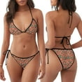 thumbnail image 3 of KLL Poker Chips Print Bikini Set for Women,String Two Piece Halter Top Triangle Bikini Set with Tie Side Bottom Sexy Swimsuit Bathing Suits, 3 of 6
