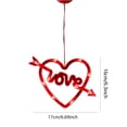 thumbnail image 3 of Valentines Day Lights - Dienrx Valentines Day Window Lights Decorations with Timer, Battery Powered Hanging Red Lighted Heart Shaped Silhouette Sucker Led Lamp for Fireplace Indoor Home Decor, 3 of 5