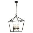 thumbnail image 6 of Trans Globe Lighting 10266 Lacey 6 Light 16" Wide Taper Candle Lantern Chandelier - Black, 6 of 7