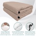 thumbnail image 4 of Queen Quilt Set 90''x96'', Warm Beige Lightweight Summer Bedspread Coverlet Set with 2 Pillow Shams, Solid Color Farmhouse Beige Breathable All Season Quilt Bedding for Bedroom/Guest Room, 4 of 9