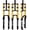 Gold, variant on 26/27.5/29 inch Mountain Bike Air Suspension Fork,Rebound Adjustment,180mm Travel,QR 9x100mm, 1-1/8 Straight Steerer, Ultralight Double Shoulder Design Front Fork for XC/AM MTB