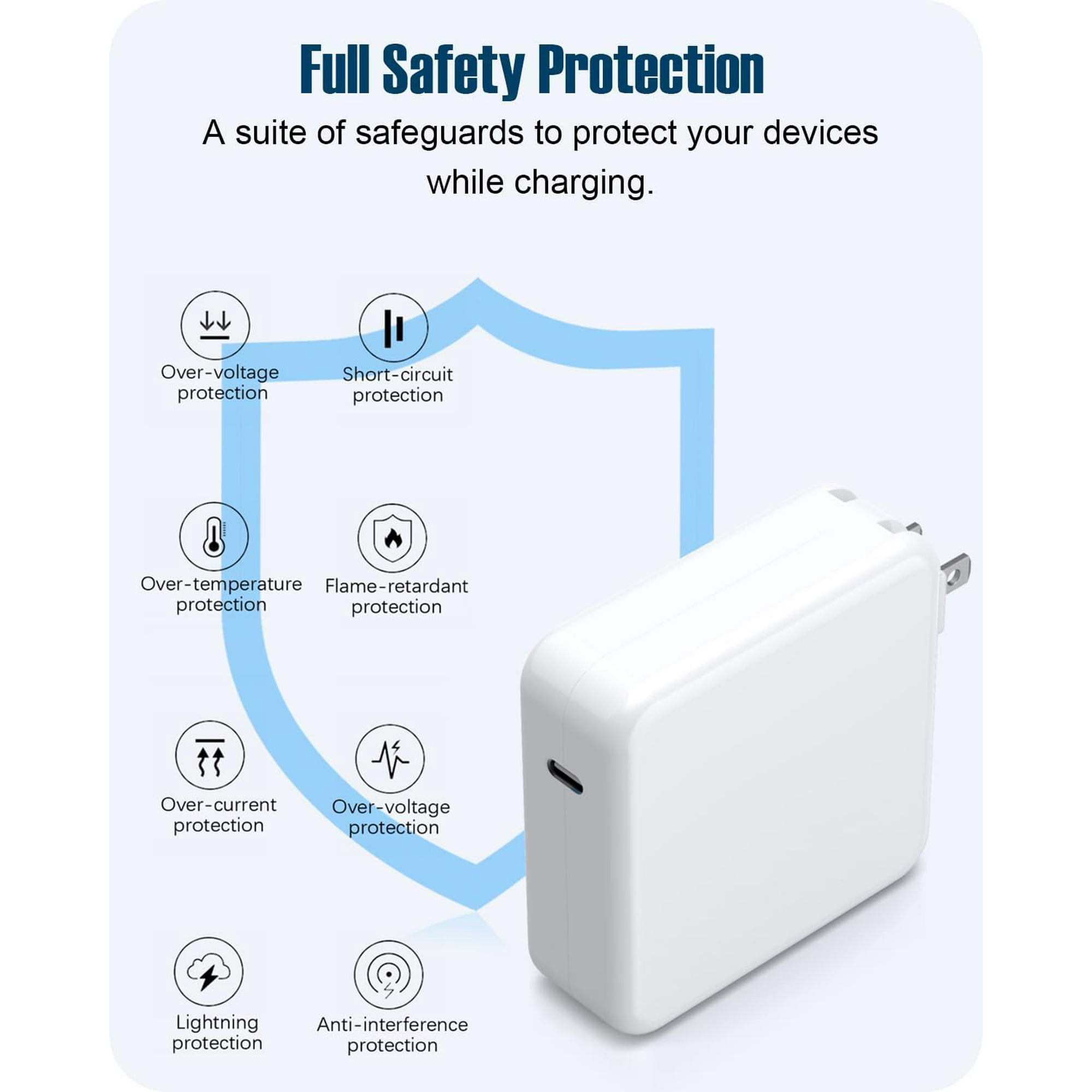 120W USB C Charger Power Adapter Fast Charging Type C Travel Laptop Power Adapter
