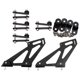 thumbnail image 1 of Trunk Racing Tail Spoiler Mounting Bracket 1 Set For Automobile Enhancement 19X16cm Black Aluminum Alloy Wear Resistance, 1 of 4