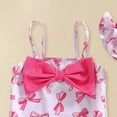 thumbnail image 4 of UAYOTSE Toddler Girl Swimsuit Baby Floral Bow Swimwear Beach Swim Suit with Hat Baby Girl Bathing Suits,Sizes 3-6 Months, 4 of 6