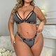thumbnail image 2 of Gibobby Conjunto de lencería Sexy Conjunto de Lenceria Erotica para Mujer de Encaje Sensual, Ropa Interior Sexy Mujer, Conjunto de Interior de Encaje(Gris, XG), 2 of 5